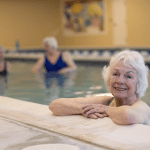 women swimming